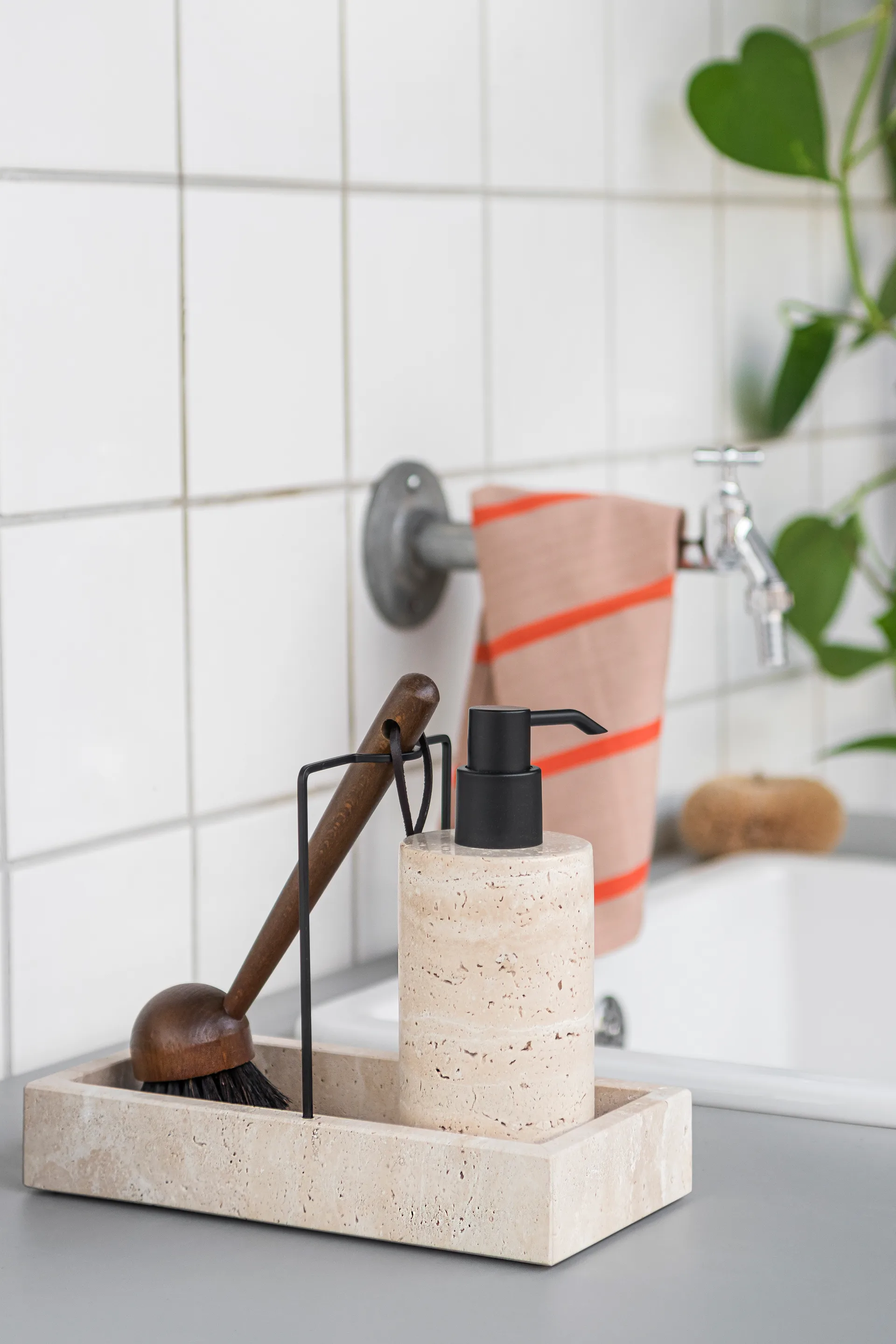 Travertine カウンタートップオーガナイザー 12x23.5 cm, Linen Mette Ditmer | メッテ ディトマー