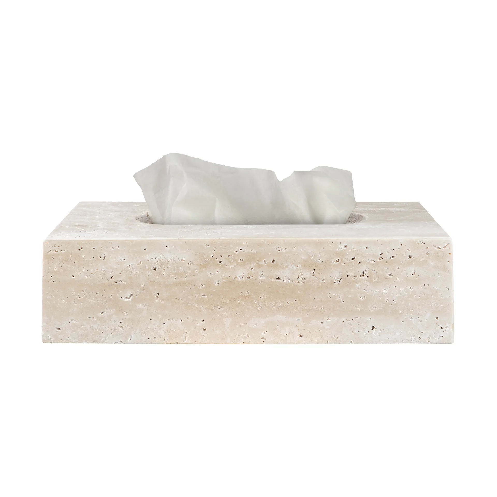 Travertine ティッシュボックス 14x25.5 cm, Linen Mette Ditmer | メッテ ディトマー
