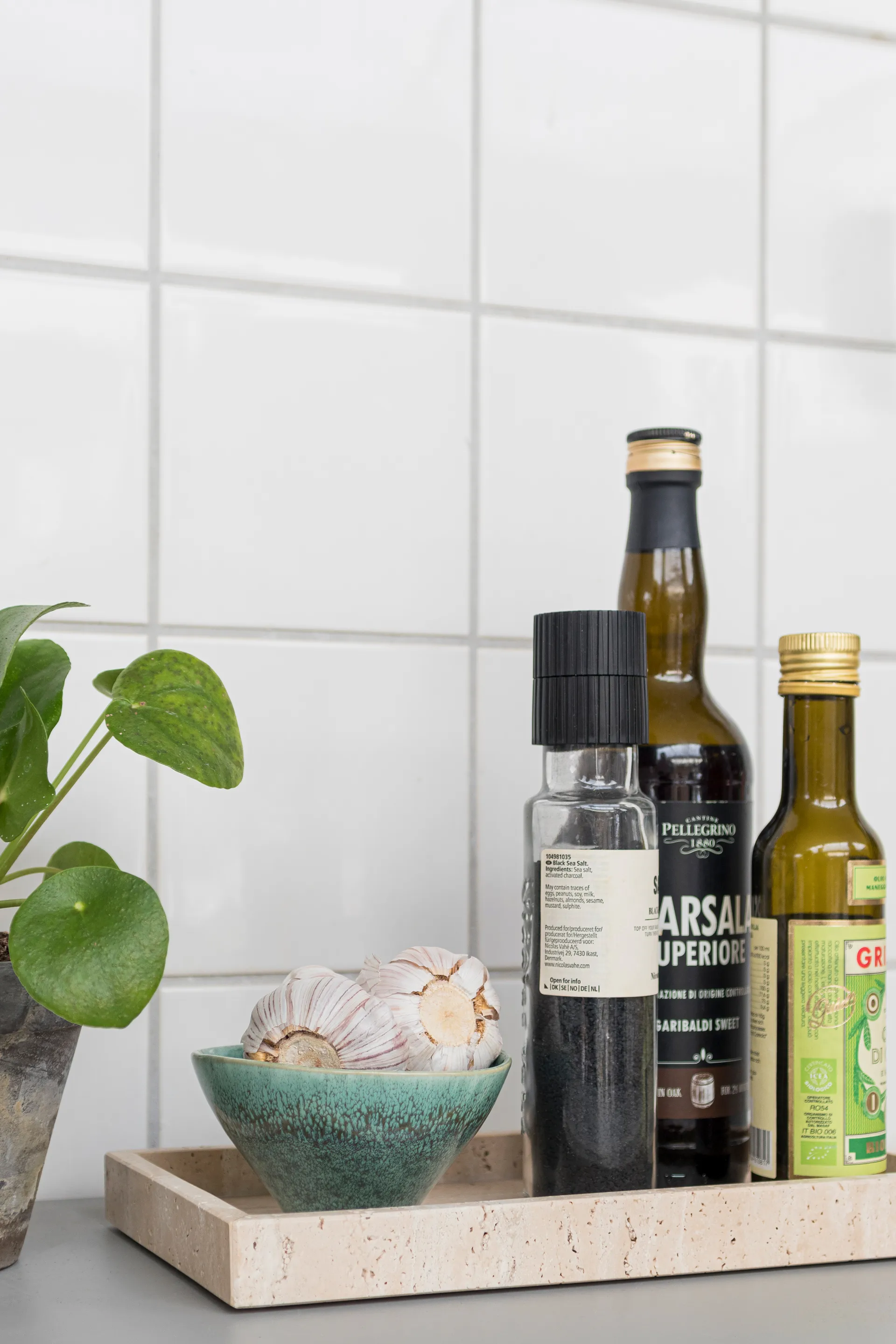 Travertine デコレーショントレイ 16x31 cm, Linen Mette Ditmer | メッテ ディトマー