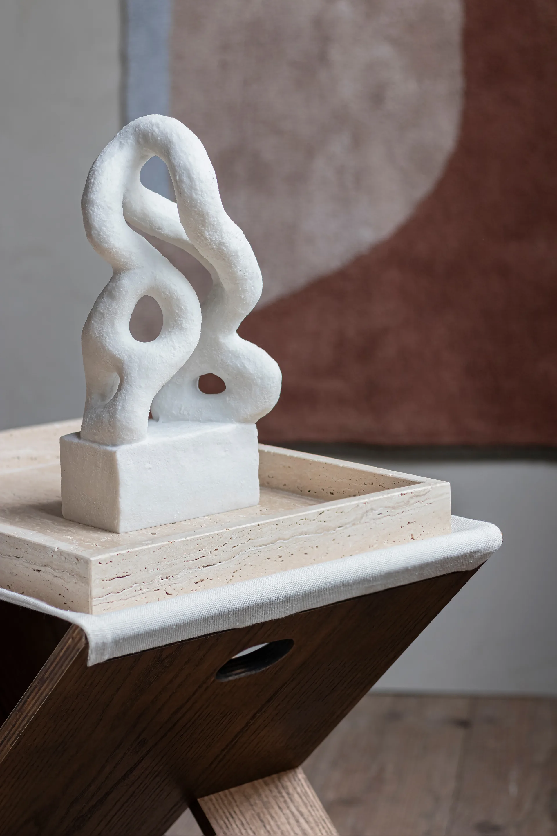 Travertine デコレーショントレイ 30x40 cm, Linen Mette Ditmer | メッテ ディトマー