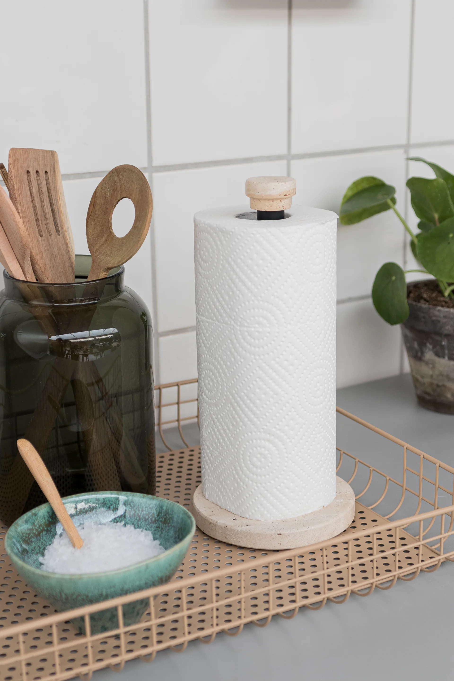 Travertine ペーパータオルホルダー, Linen Mette Ditmer | メッテ ディトマー