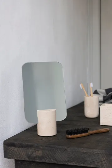 Travertine バニティミラー - Linen - Mette Ditmer | メッテ ディトマー