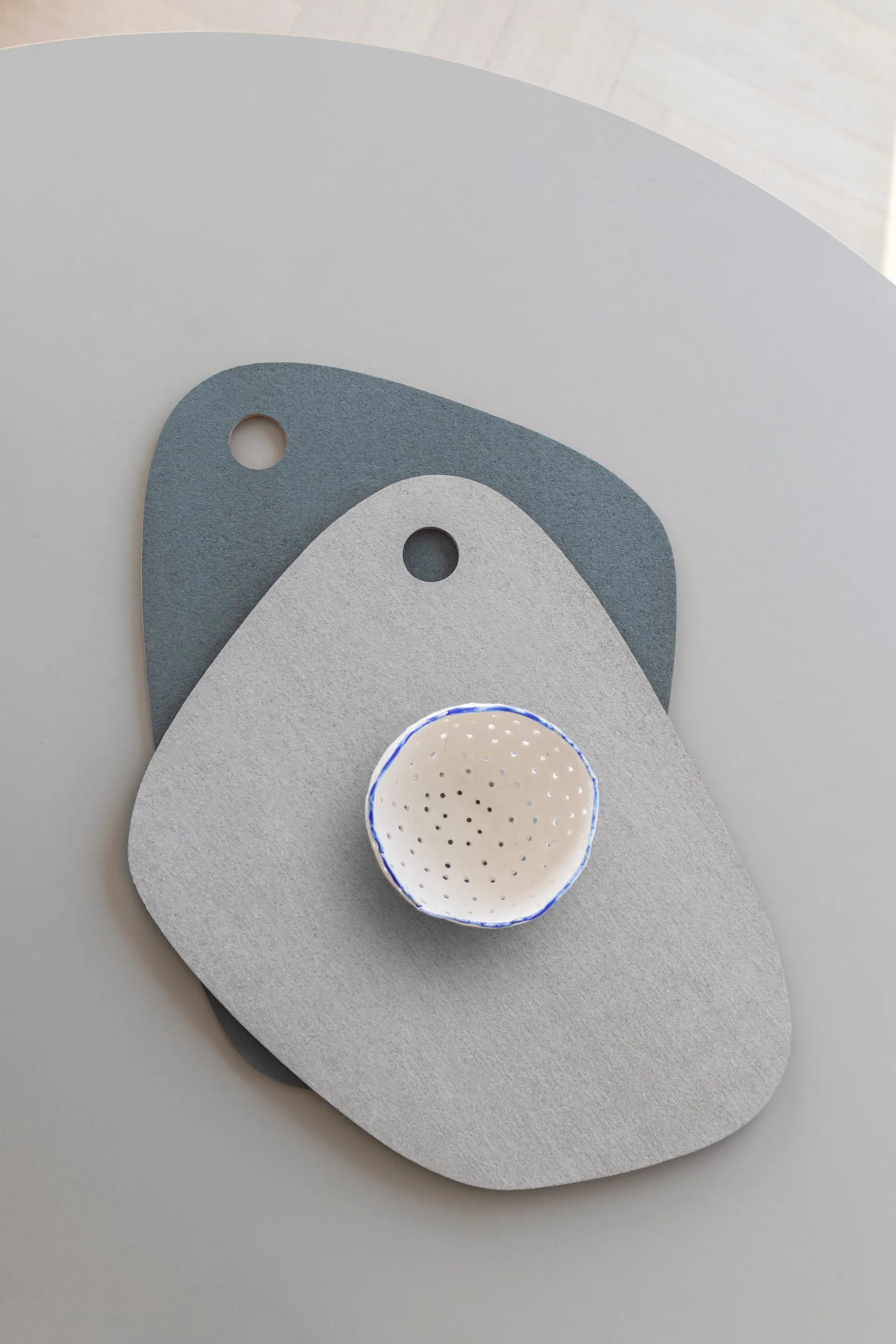 Twin リバーシブルランチョンマット, Slate blue-light grey Mette Ditmer | メッテ ディトマー