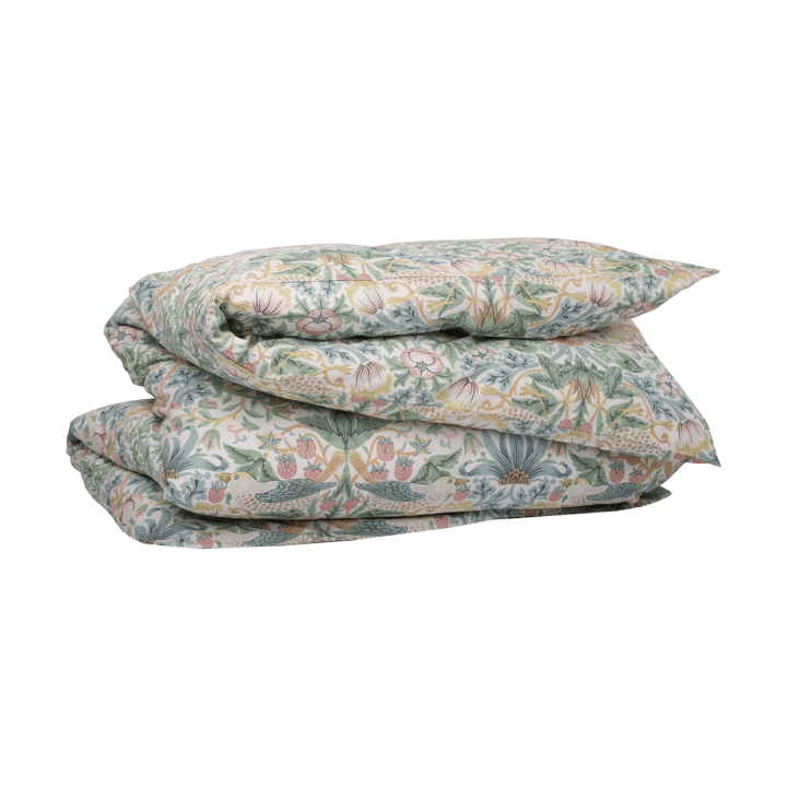 Morris & Co. Strawberry Thief デュベカバー - Green, 220x220 cm - Mille Notti