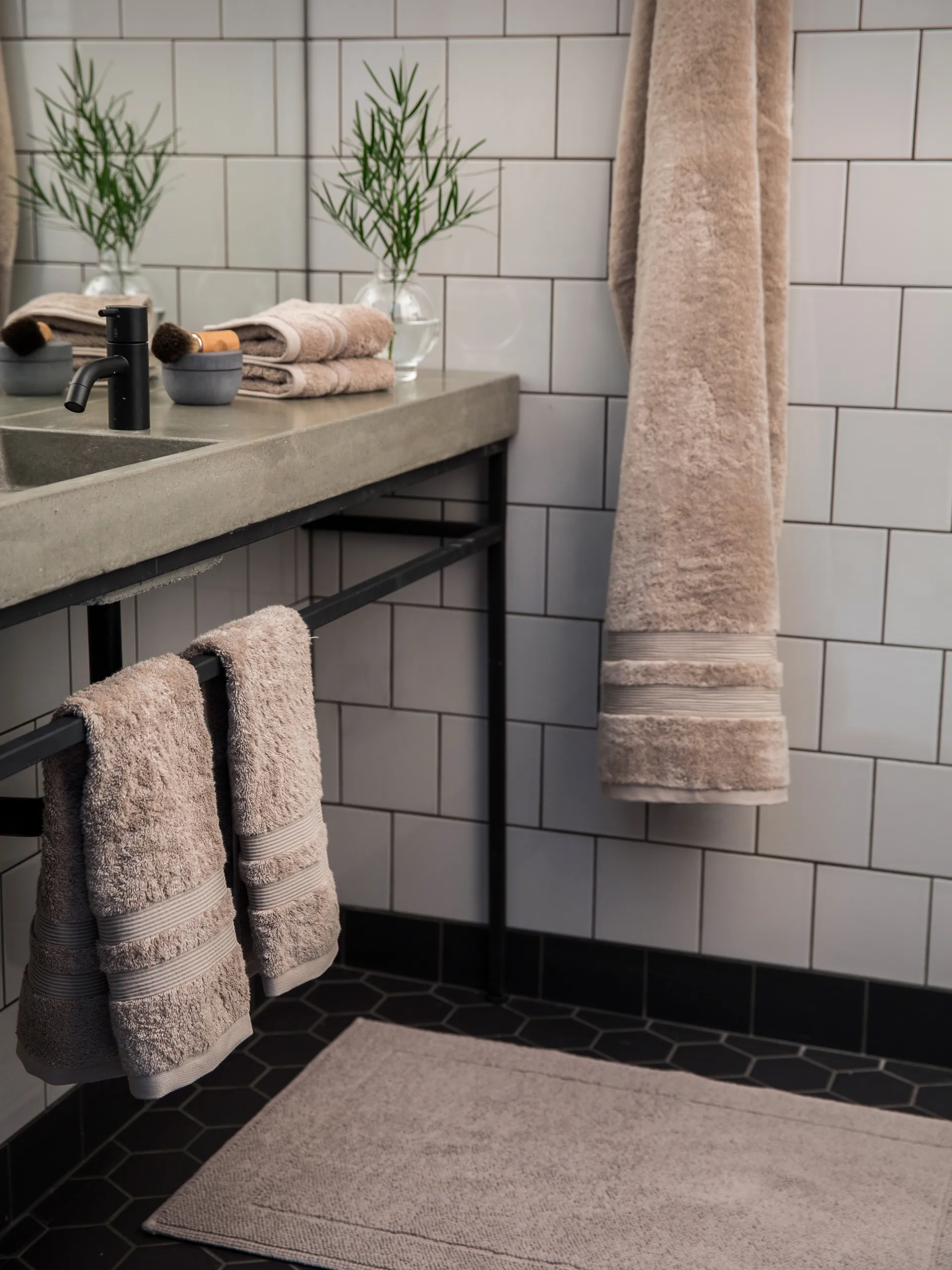 Portofino バスタオル, Light brown, 60x90 cm Mille Notti