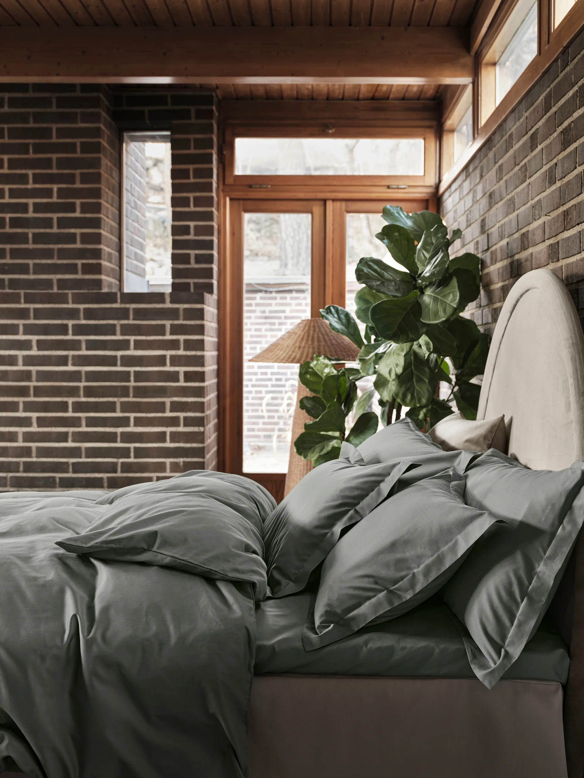 Satina プレーンピローケース, Green, 50x90 cm Mille Notti