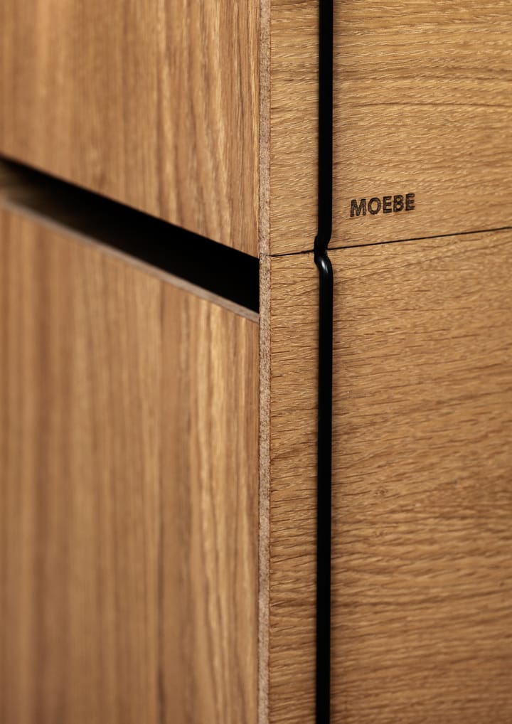 収納ボックス オーク 33x60 cm, Wood. black MOEBE | ムーベ