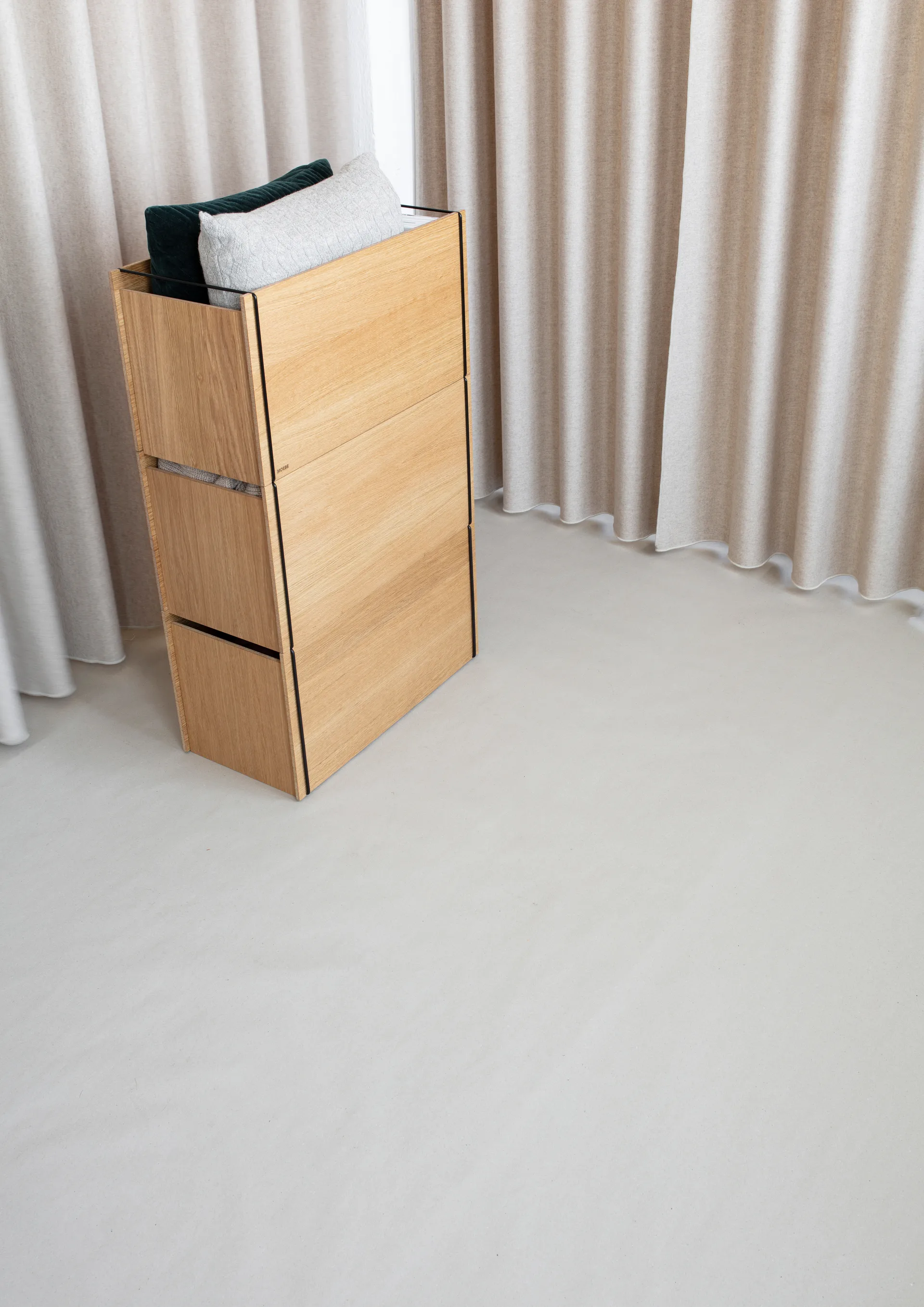 収納ボックス オーク 33x60 cm, Wood. black MOEBE | ムーベ