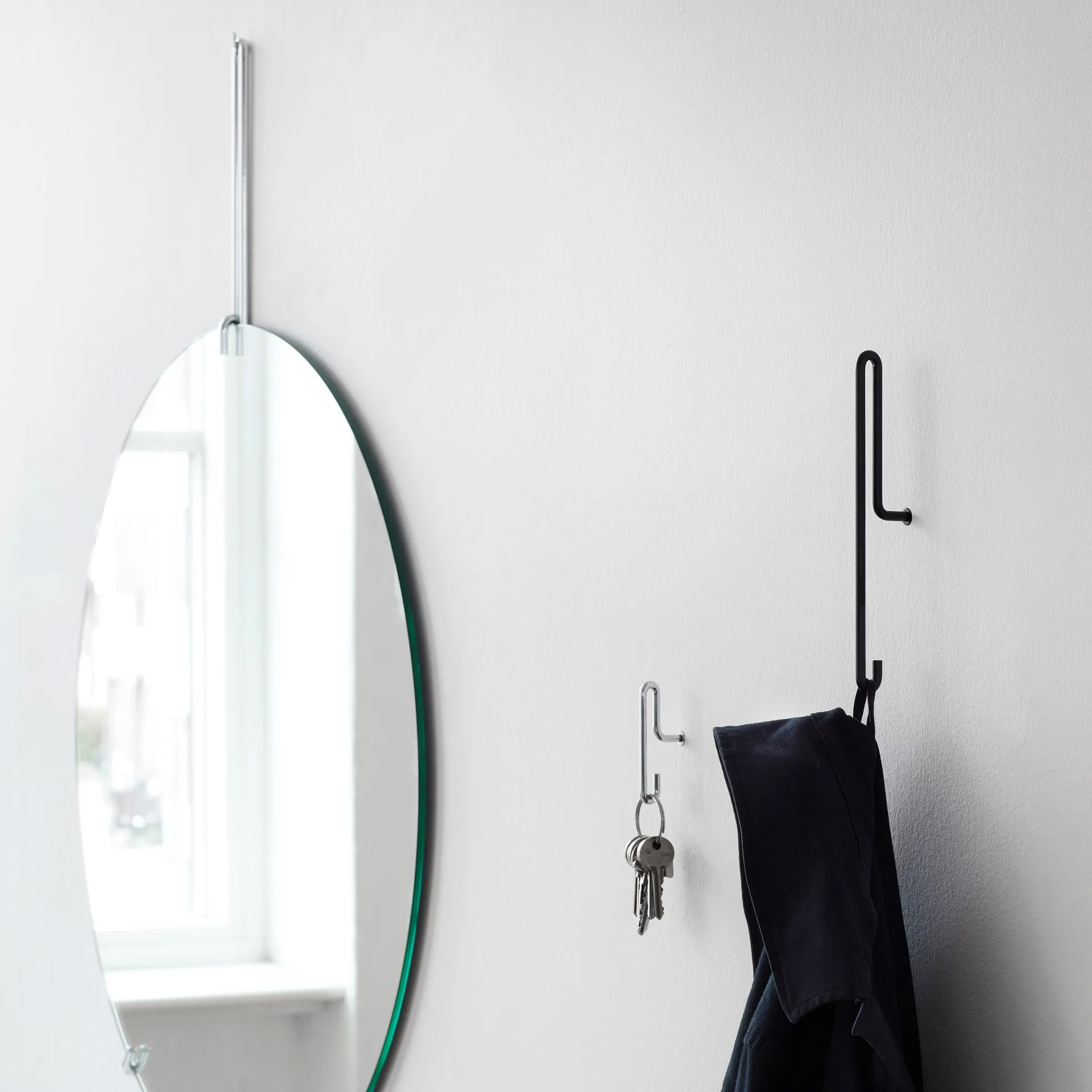 Moebe ウォールフック スモール 2- pack, Chrome MOEBE | ムーベ