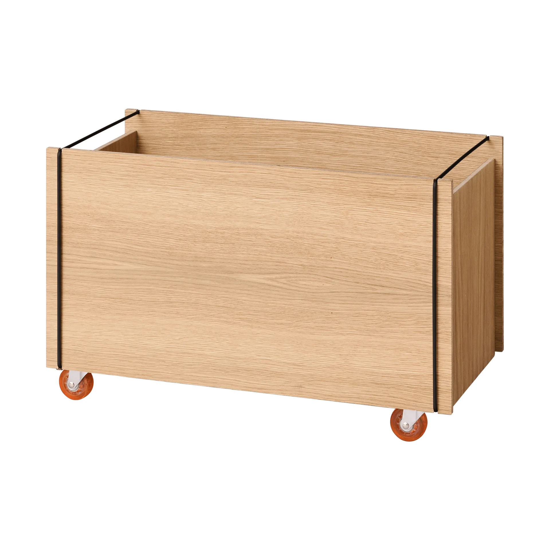 Moebe 収納ボックス, Oiled oak-black, with castors, 33x60x31 cm MOEBE | ムーベ
