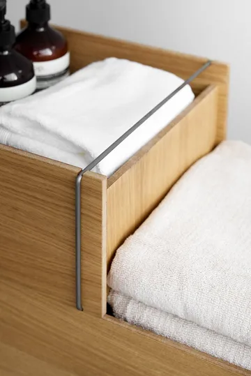 Moebe 収納ボックス - Oiled oak-stainless steel, small, 16,5x30x31 cm - MOEBE | ムーベ