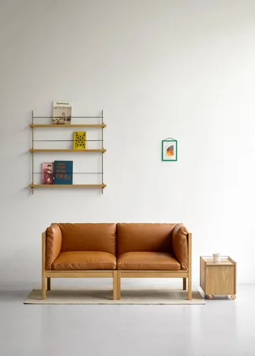 Moebe 収納ボックス - Oiled oak-stainless steel, with wheels, 33x60x31 cm - MOEBE | ムーベ