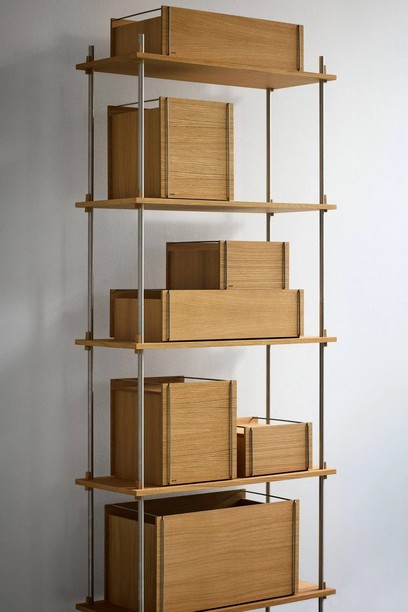 Moebe 収納ボックス, Smoked oak-stainless steel, 33x60x31 cm MOEBE | ムーベ