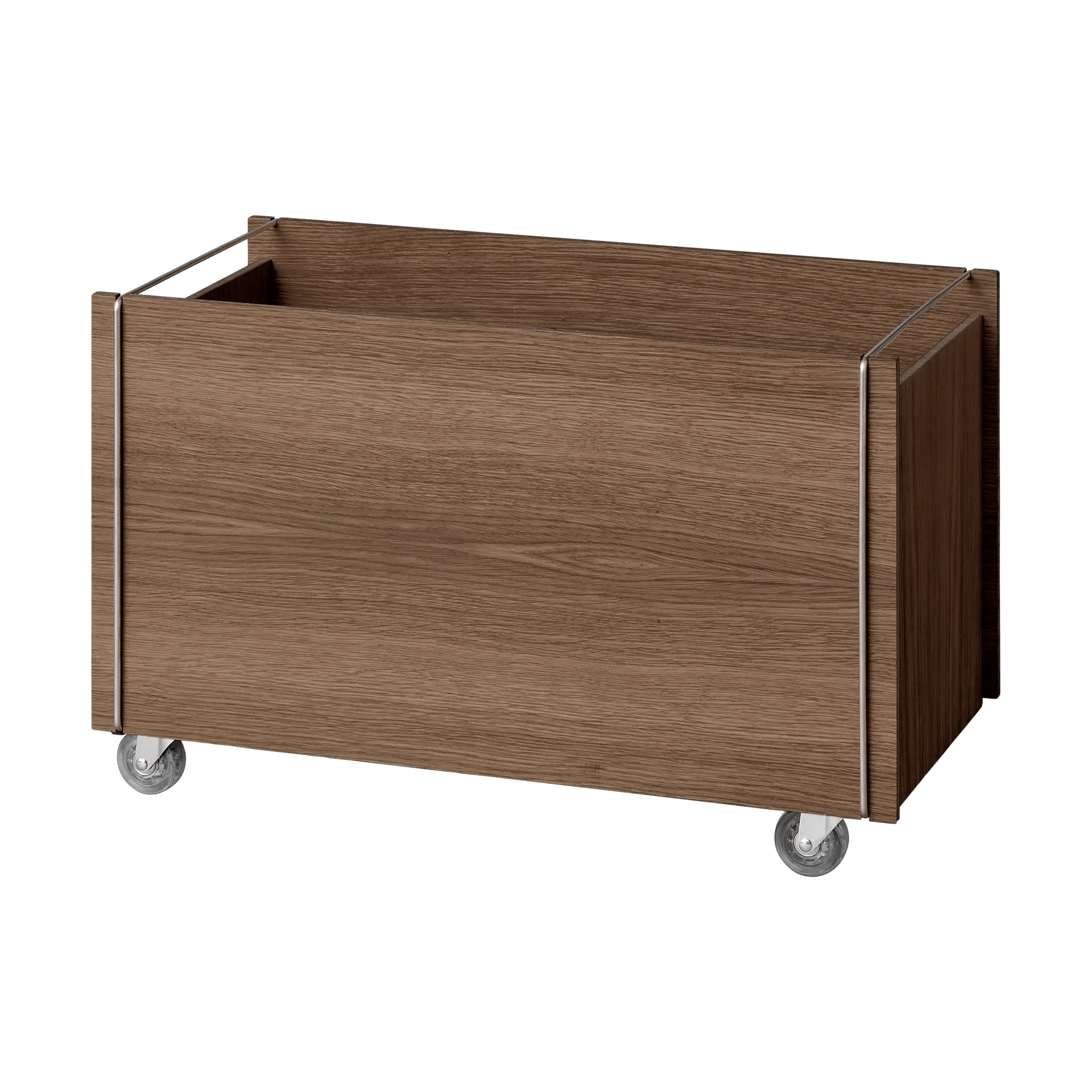Moebe 収納ボックス, Smoked oak-stainless steel, with wheels, 33x60x31 cm MOEBE | ムーベ