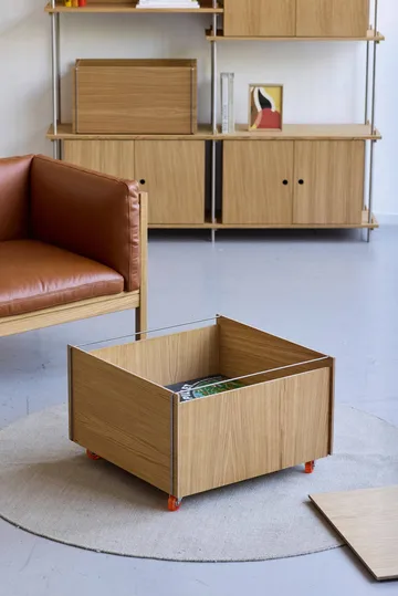 Moebe Storage Chest 収納付きコーヒーテーブル - Oiled oak-black, 60x61x38.2 cm - MOEBE | ムーベ