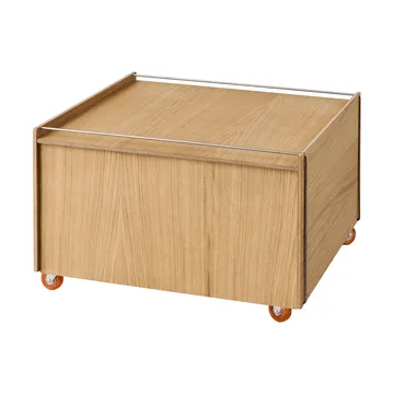 Moebe Storage Chest 収納付きコーヒーテーブル - Oiled oak-stainless steel, 60x61x38.2 cm - MOEBE | ムーベ
