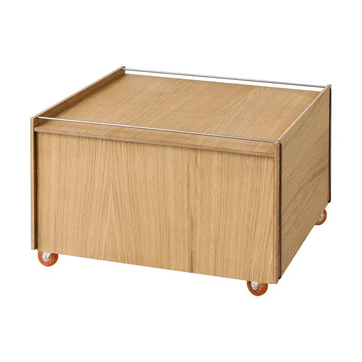 Moebe Storage Chest 収納付きコーヒーテーブル - Oiled oak-stainless steel, 60x61x38.2 cm - MOEBE | ムーベ