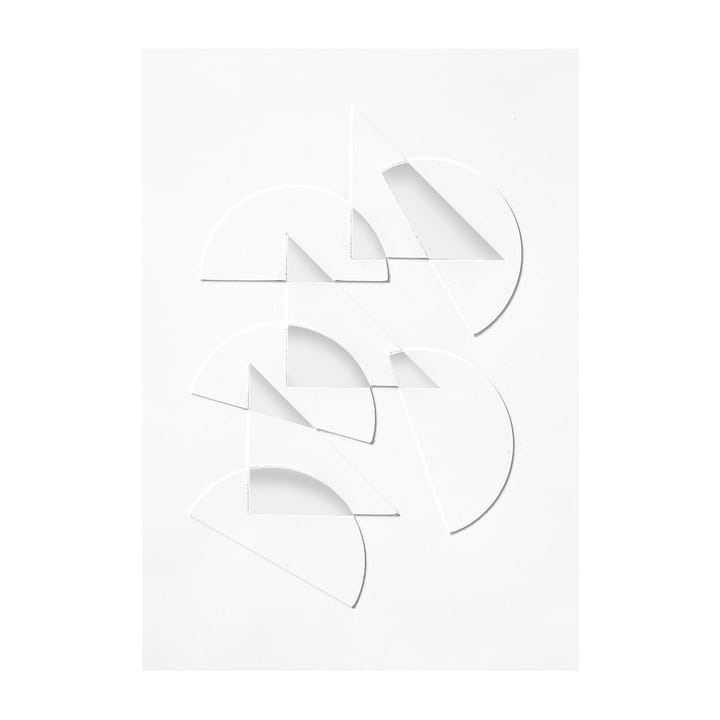Relief アートワーク 半月 & 三角 14.8x21 cm - Off White - MOEBE | ムーベ