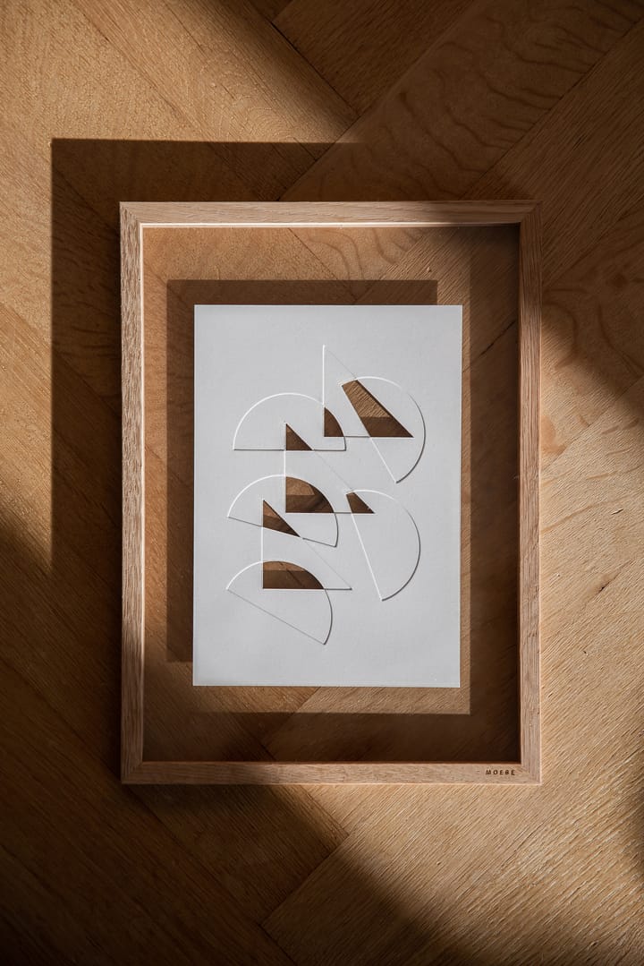 Relief アートワーク 半月 & 三角 21x29.7 cm - Off White - MOEBE | ムーベ