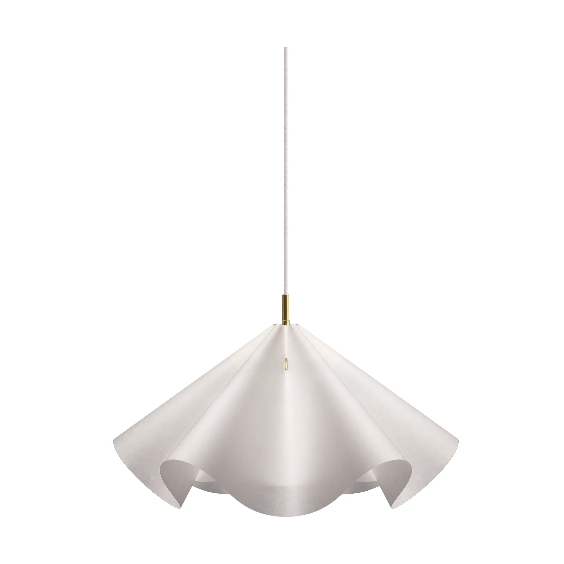 Sinuate ペンダントランプ, White-brass, medium Ø60x30 cm MOEBE | ムーベ