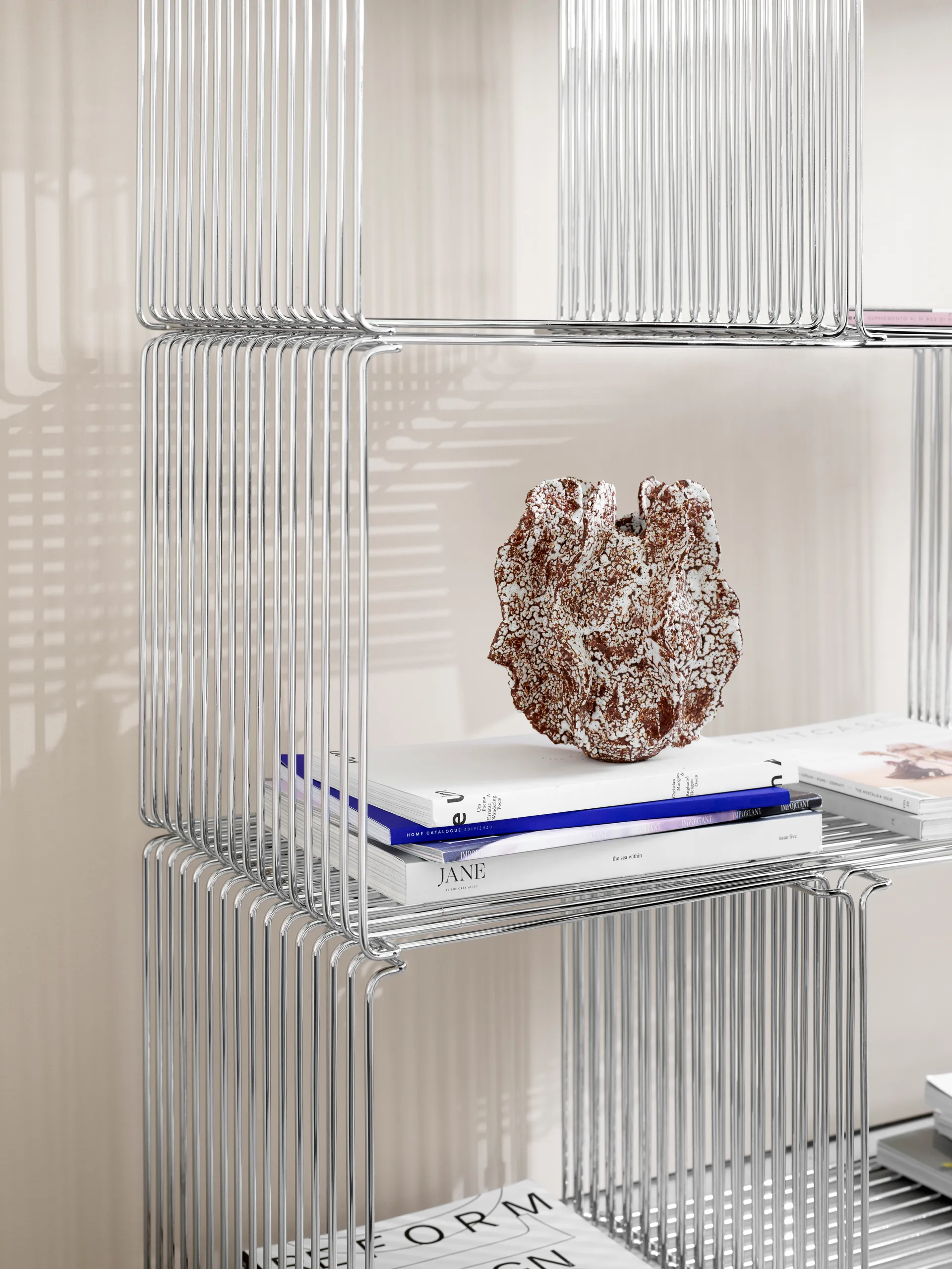 パントンワイヤー エクステンド シェルフ 70x34,8x34,8 cm, Chrome Montana