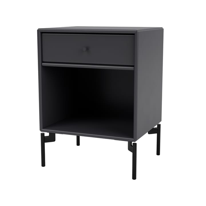 Dream ベッドサイドテーブル - Anthracite 04, black lacquered legs - Montana