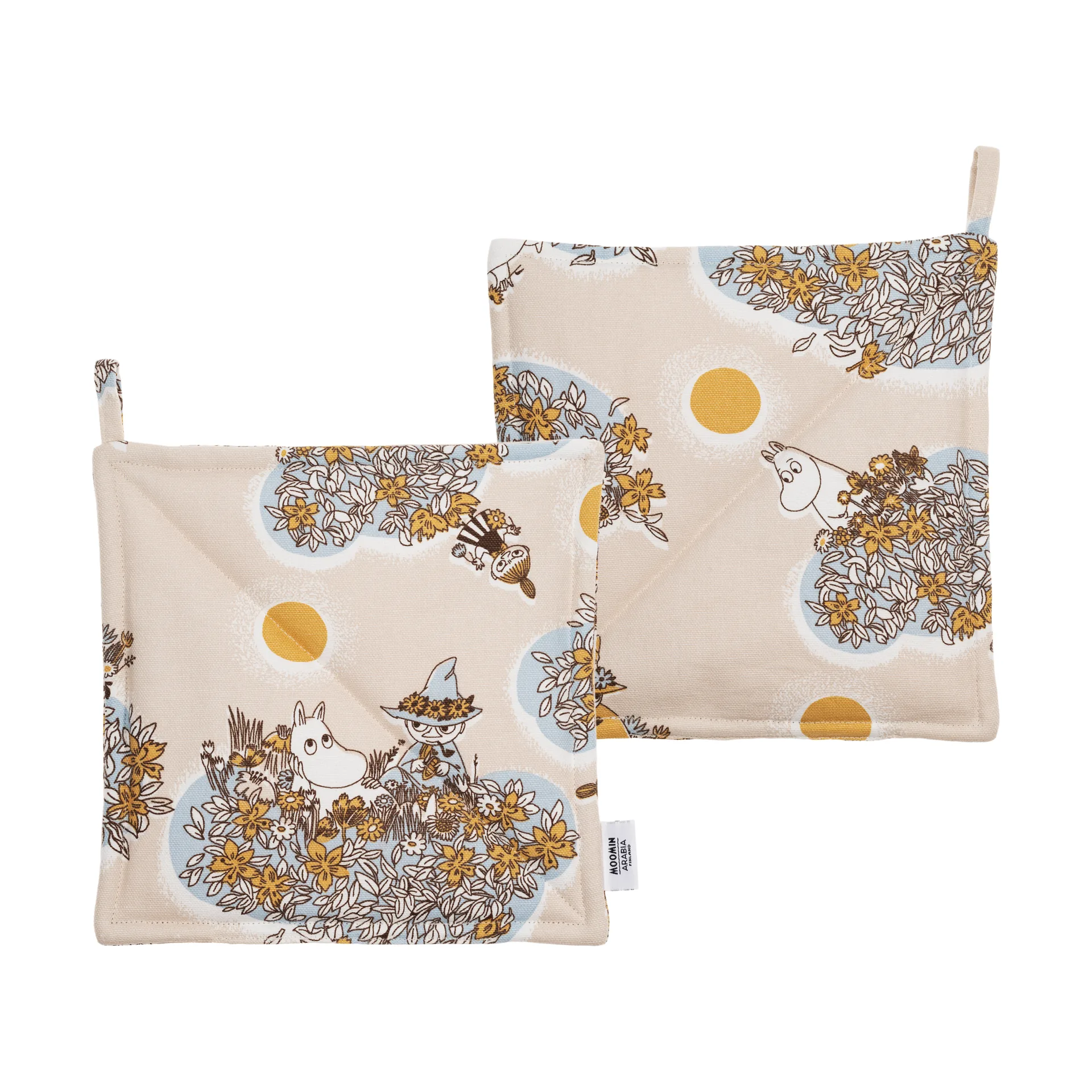 フレンズ フォーエバー ムーミン ポットホルダー 2枚, 22x22 cm Moomin Arabia