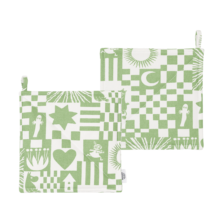 パーティー ムーミン ポットホルダー 22x22 cm 2枚 - Green - Moomin Arabia | ムーミン アラビア