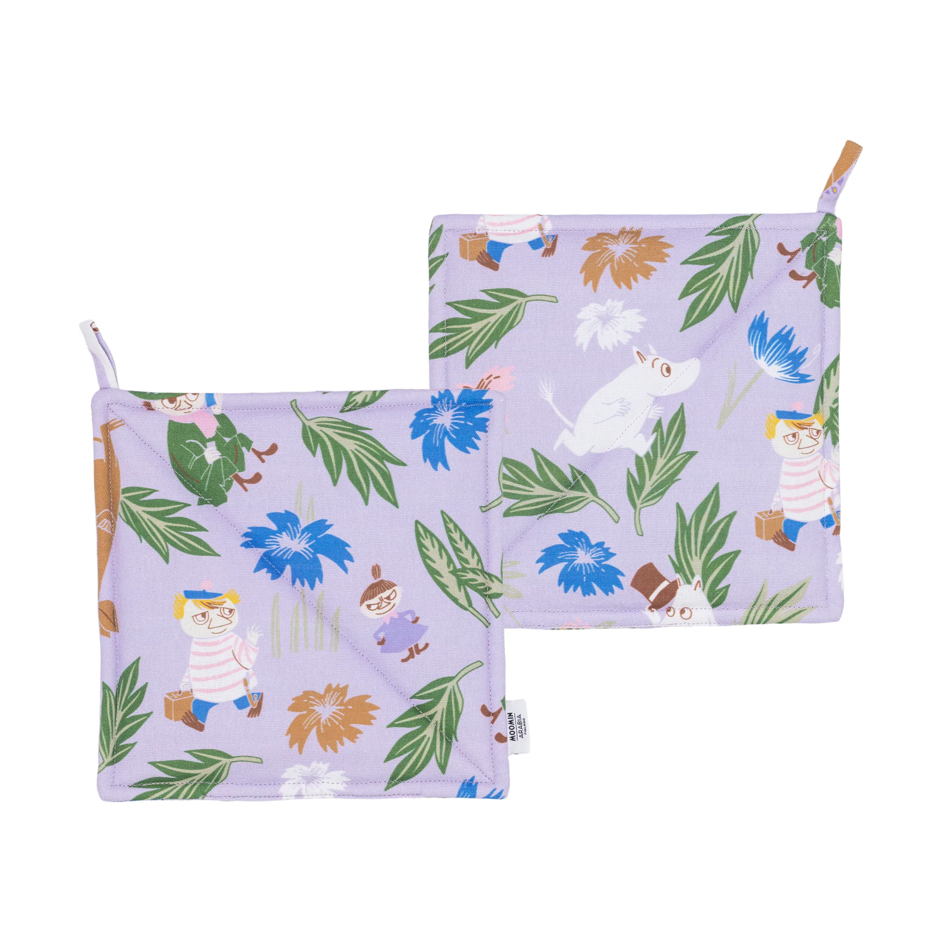 ムーミン ポットホルダー 22x26 cm 2点セット, Purple Moomin Arabia