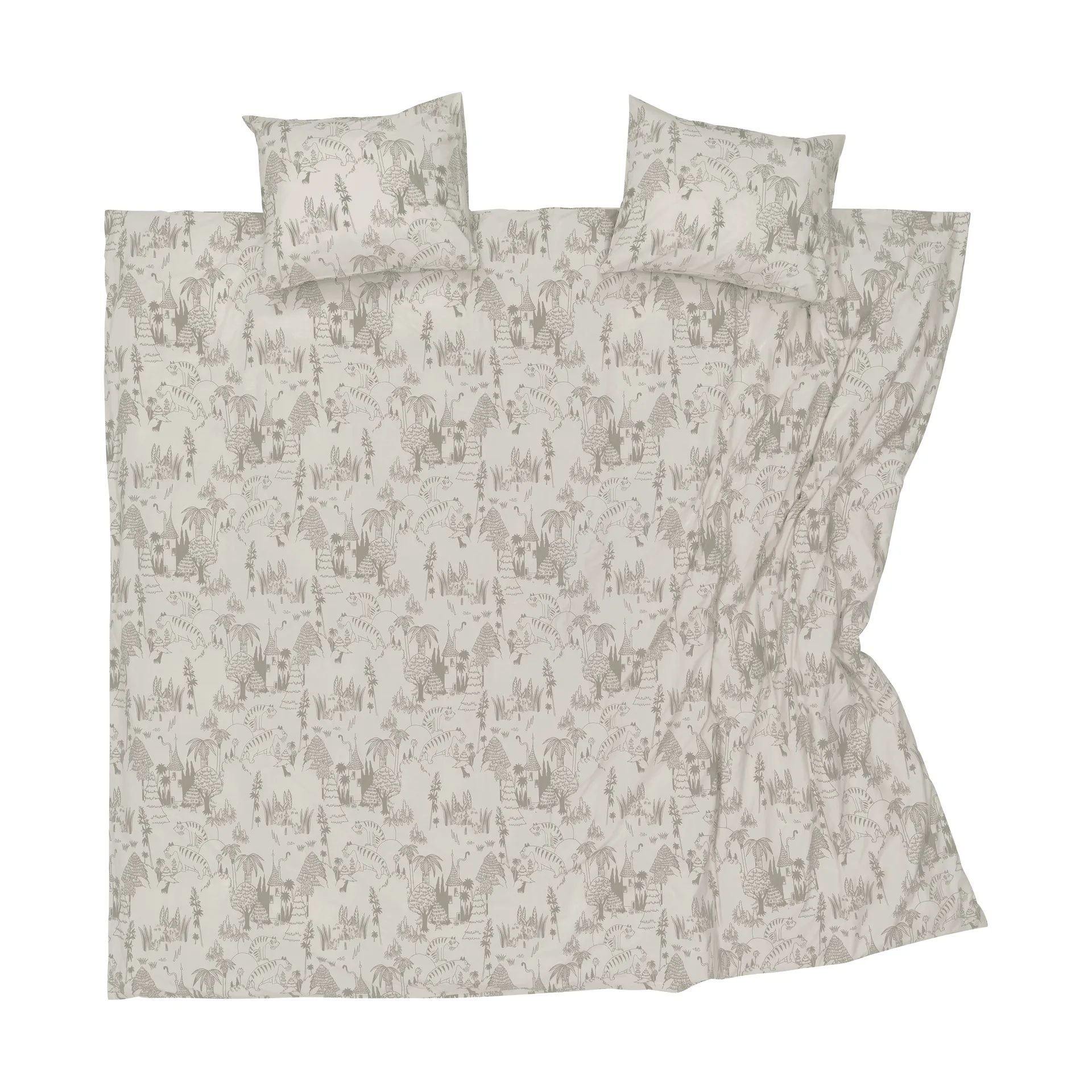 ムーミン 寝具セット 240x210 cm, Garden Party Beige Moomin Arabia