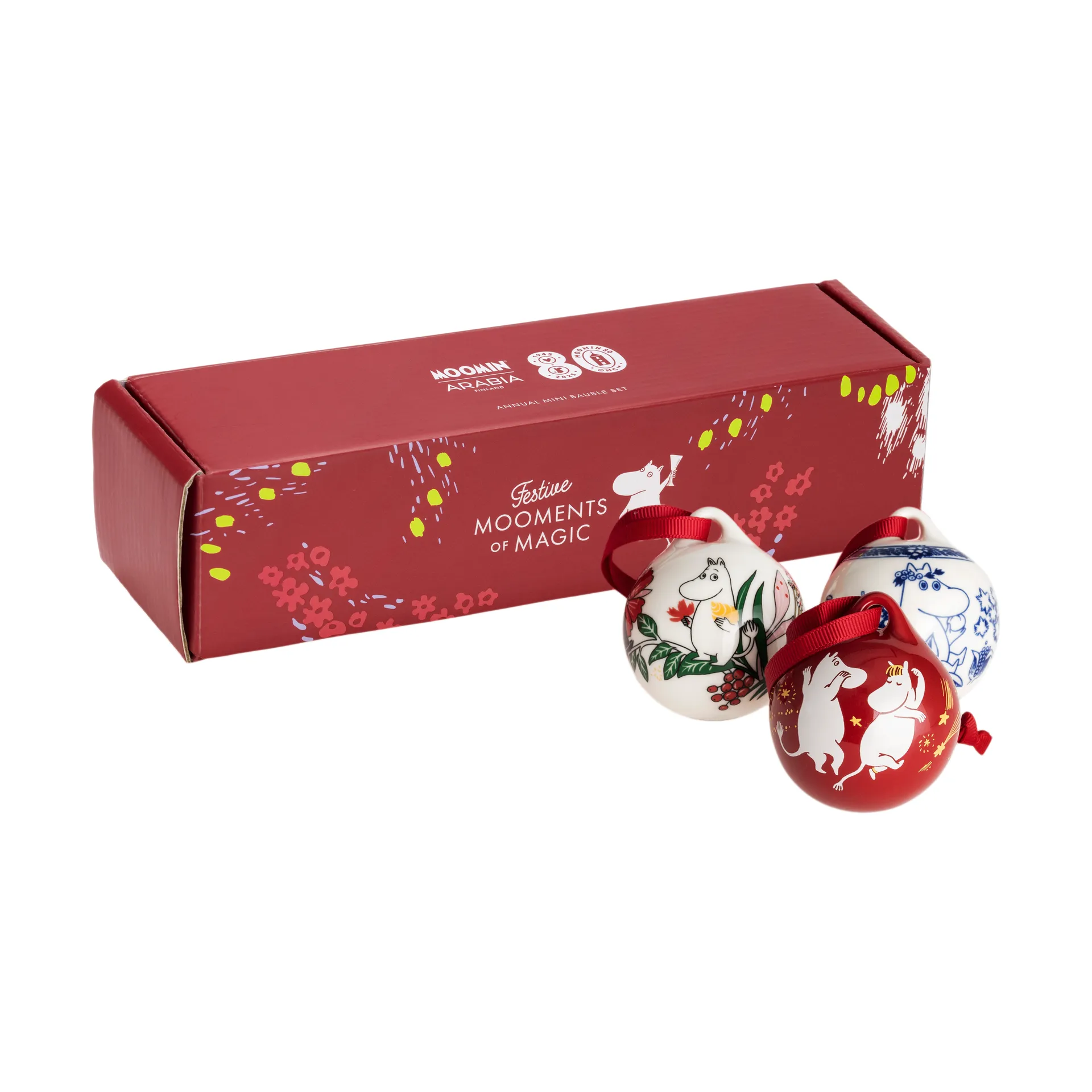 ムーミン オーナメント Ø5 cm 3個セット, 2025 Moomin Arabia