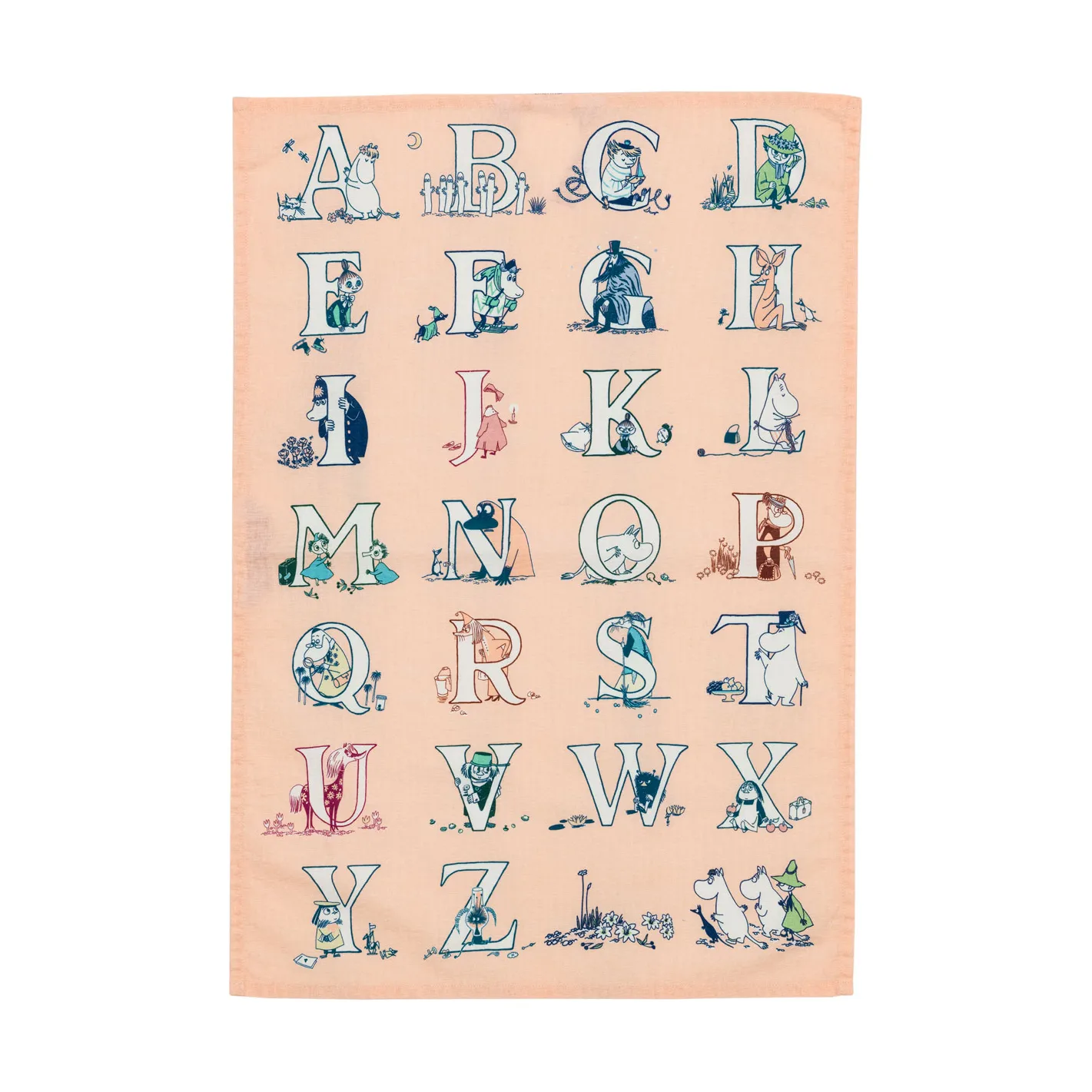 ムーミン キッチンタオル 50x70 cm 2枚セット, Alphabet Moomin Arabia