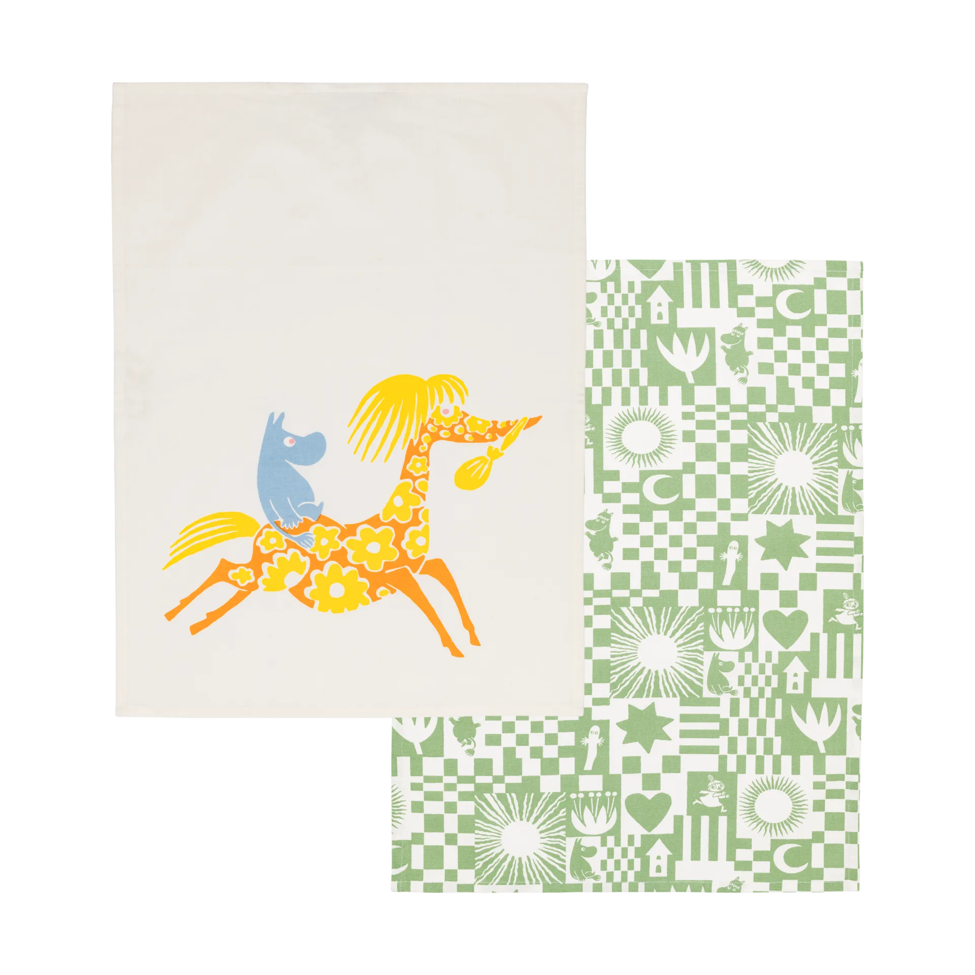 パーティー ムーミン キッチンタオル 50x70 cm 2枚, Green Moomin Arabia