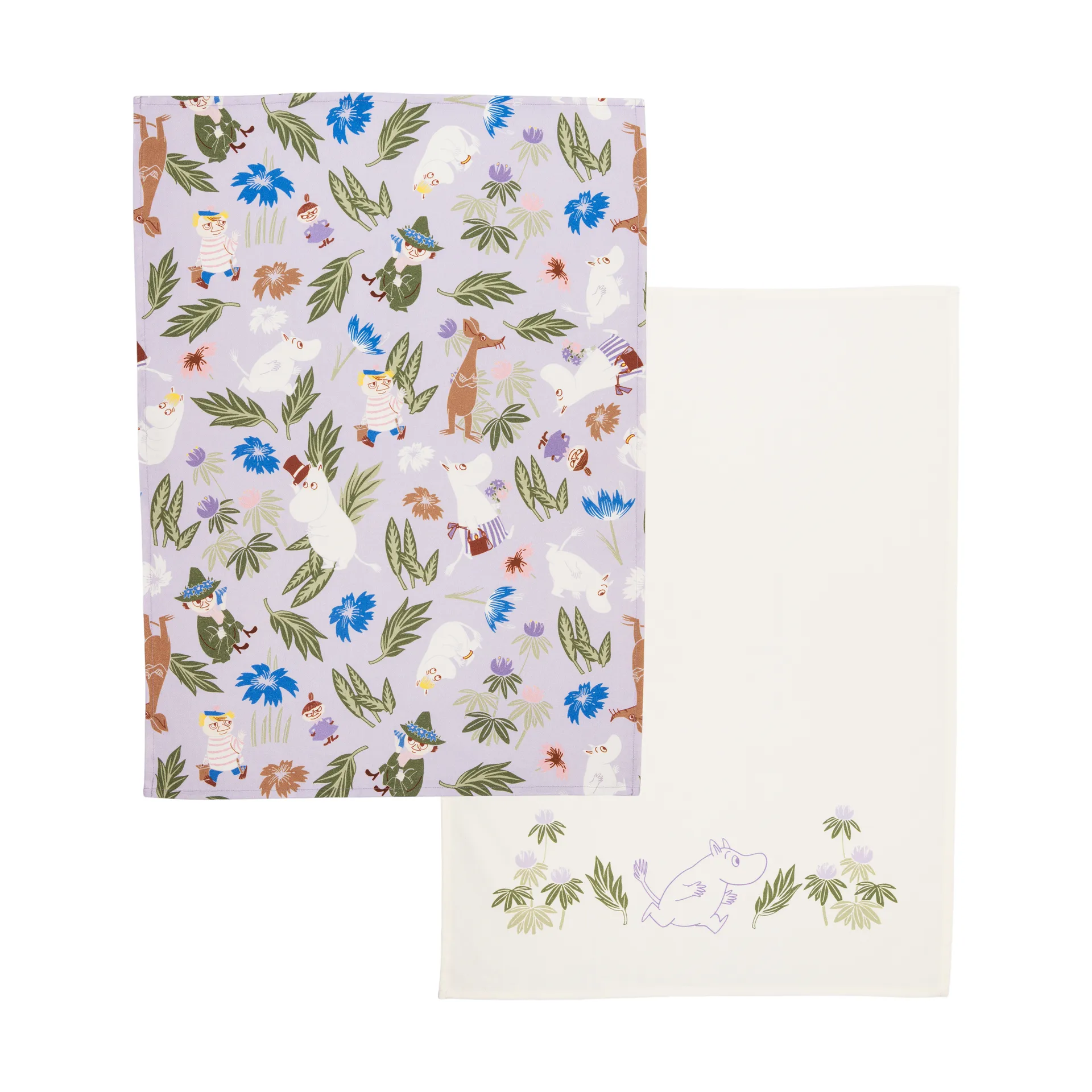 ムーミン キッチンタオル 50x70 cm 2枚セット, Purple-off-white Moomin Arabia