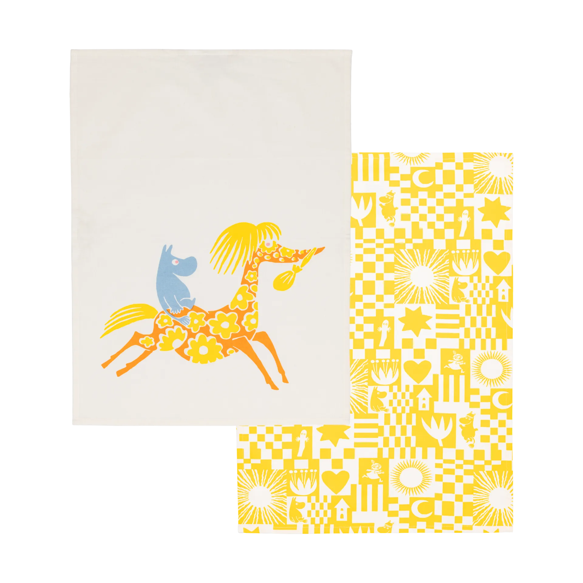 パーティー ムーミン キッチンタオル 50x70 cm 2枚, Yellow Moomin Arabia
