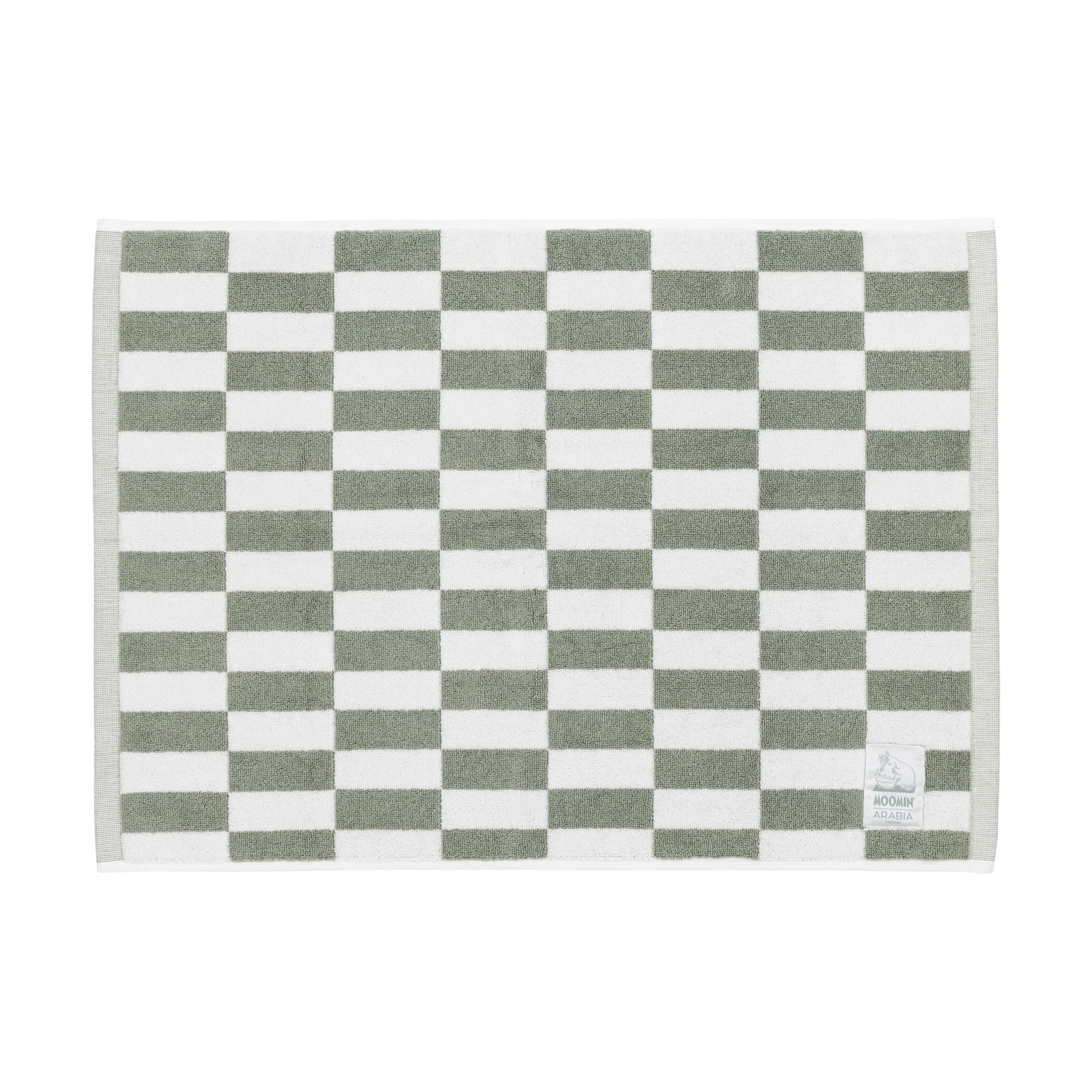 ムーミンバスマット 50x70 cm, Green-white checks Moomin Arabia