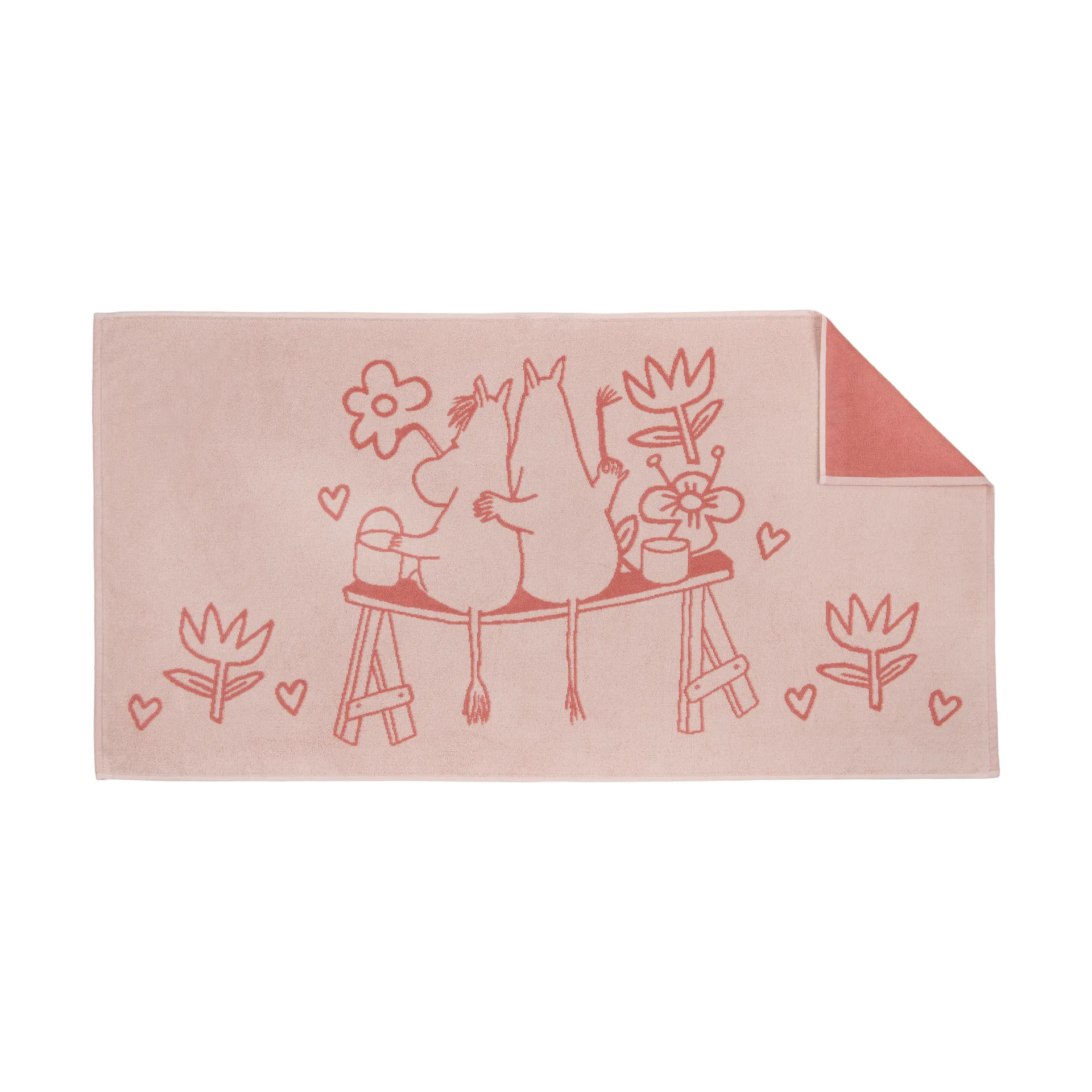 ムーミン バスタオル 70x140 cm, Love pink Moomin Arabia