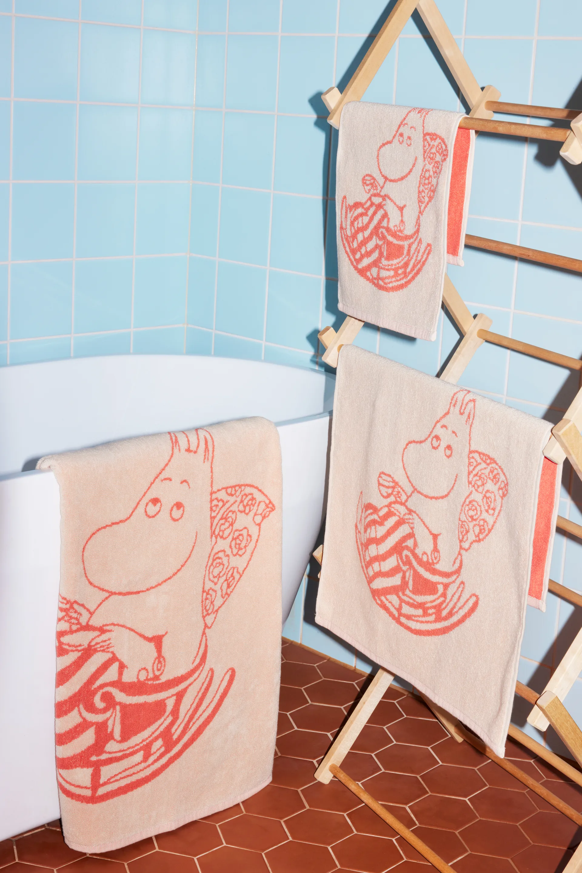 ムーミン バスタオル 70x140 cm, Moominmamma Peach Moomin Arabia