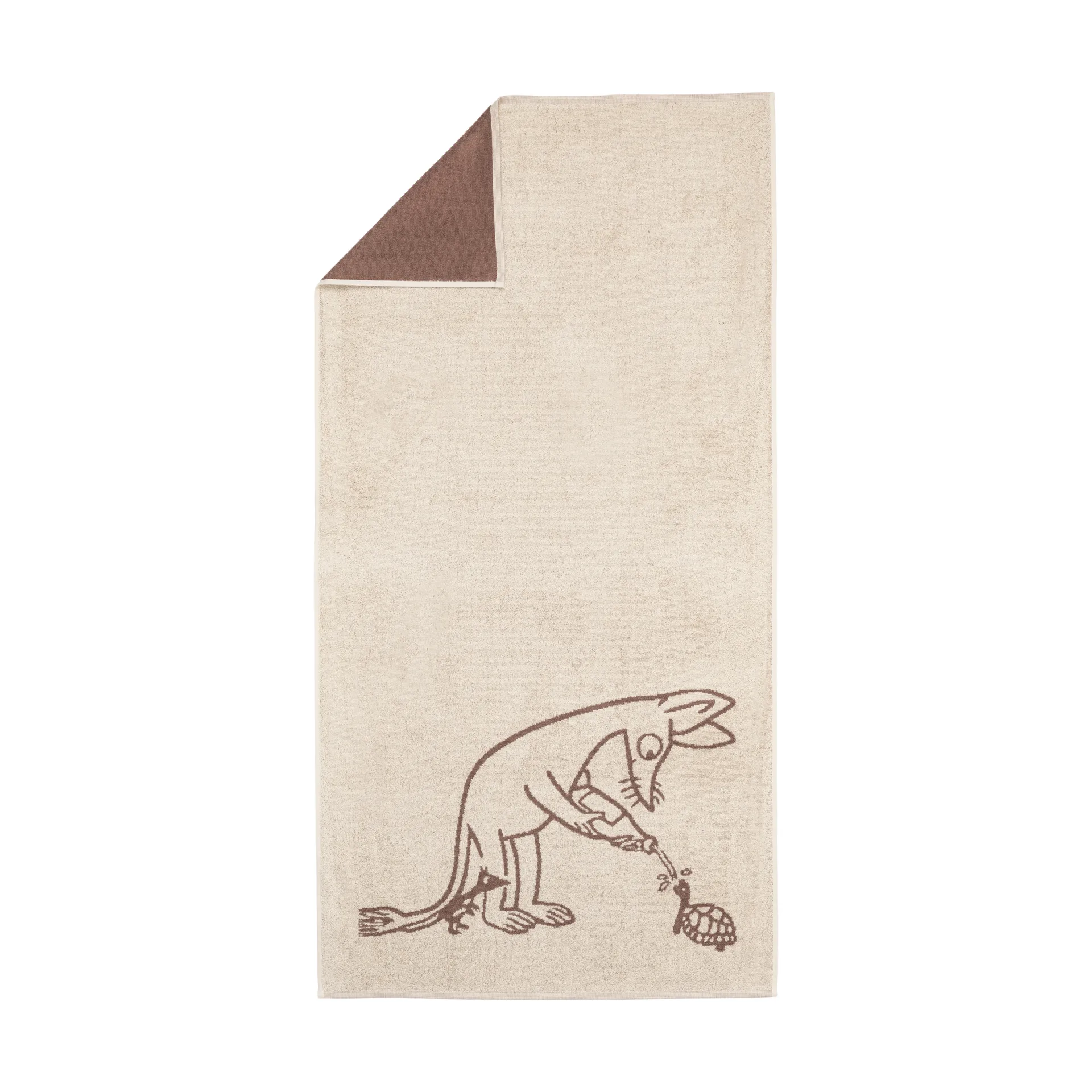 ムーミン バスタオル 70x140 cm, Sniff brown Moomin Arabia