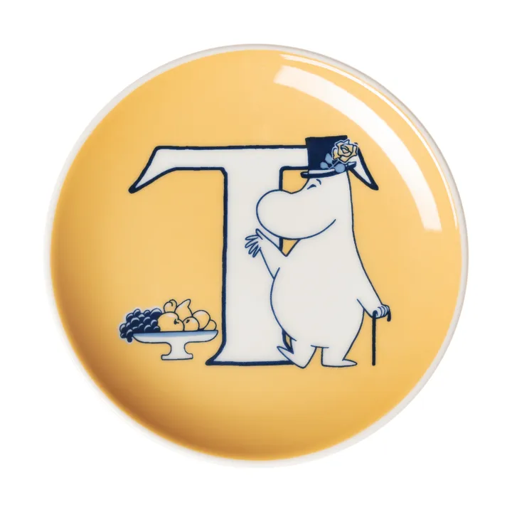ABC Mumin minitallrik - T, 10.5 cm - Moomin Arabia