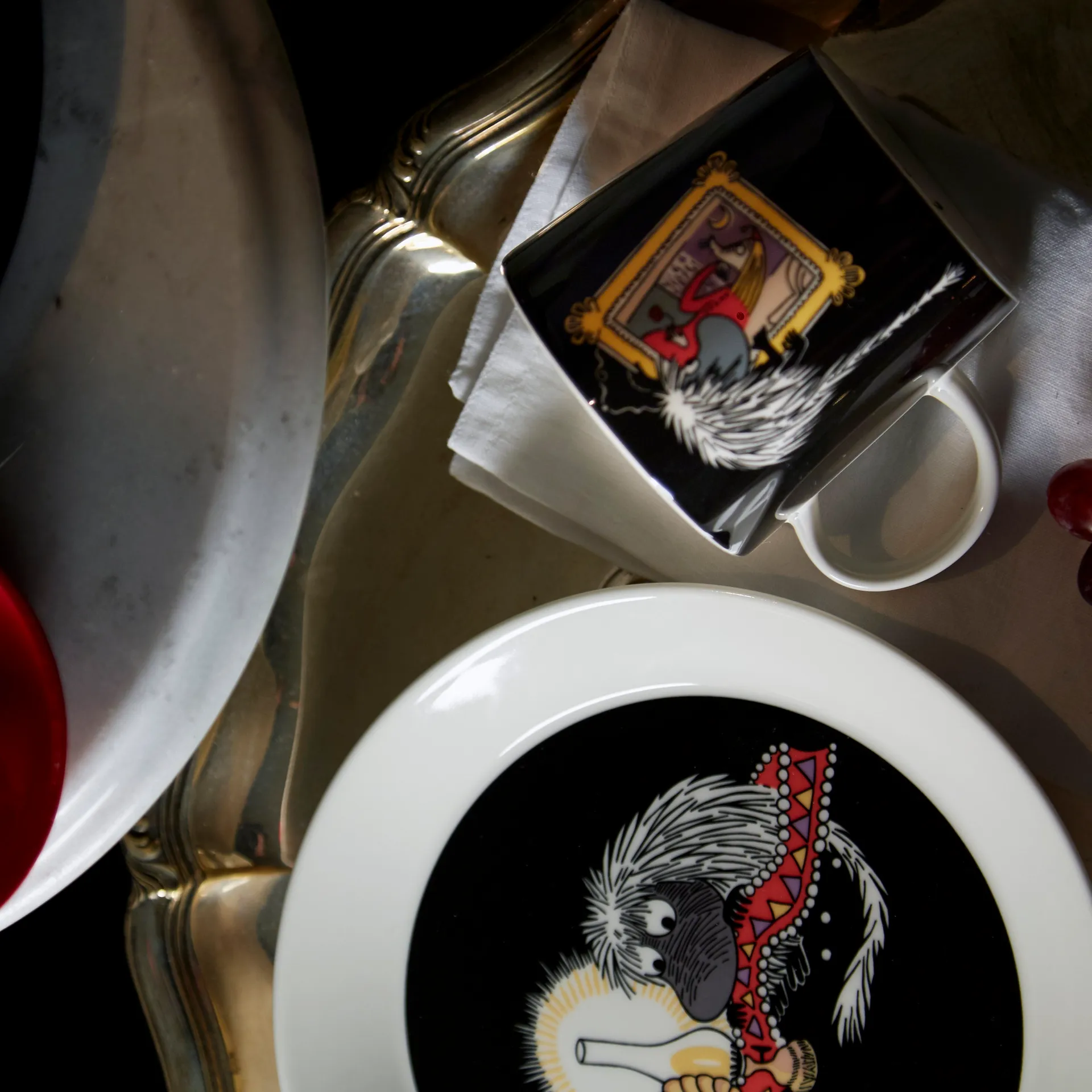 Ancestor ムーミン プレート, black Moomin Arabia