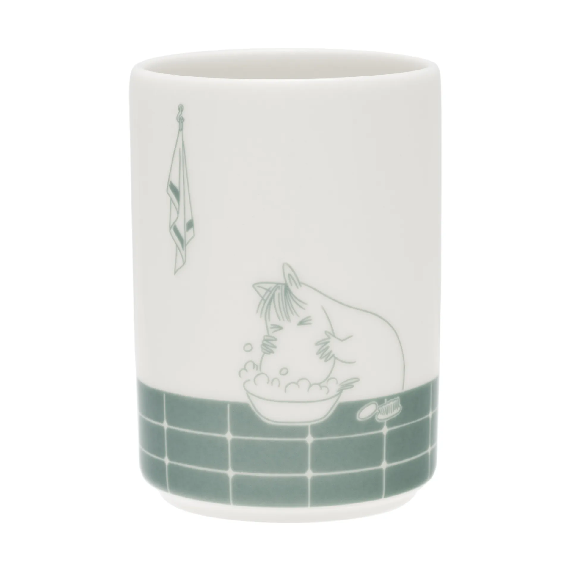 ムーミン 歯ブラシホルダー, Bath time green-white Moomin Arabia