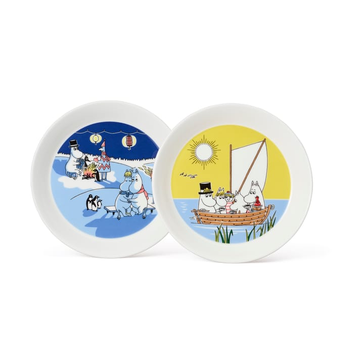 ムーミンプレート Bonfire & Sailing 2枚セット - 19 cm - Moomin Arabia | ムーミン アラビア