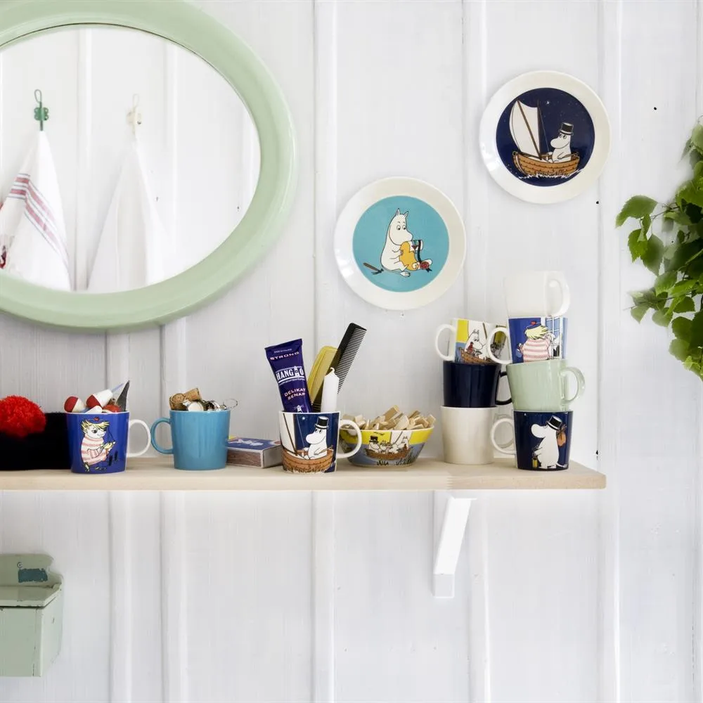 ムーミンパパ プレート, dark blue Moomin Arabia