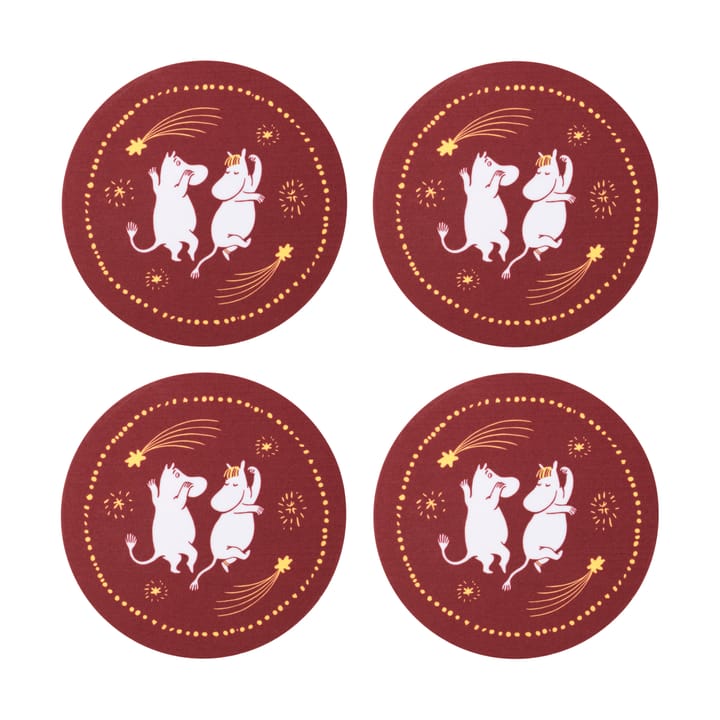 Festive Moments ムーミン コースター 4枚セット - Ø9 cm - Moomin Arabia | ムーミン アラビア