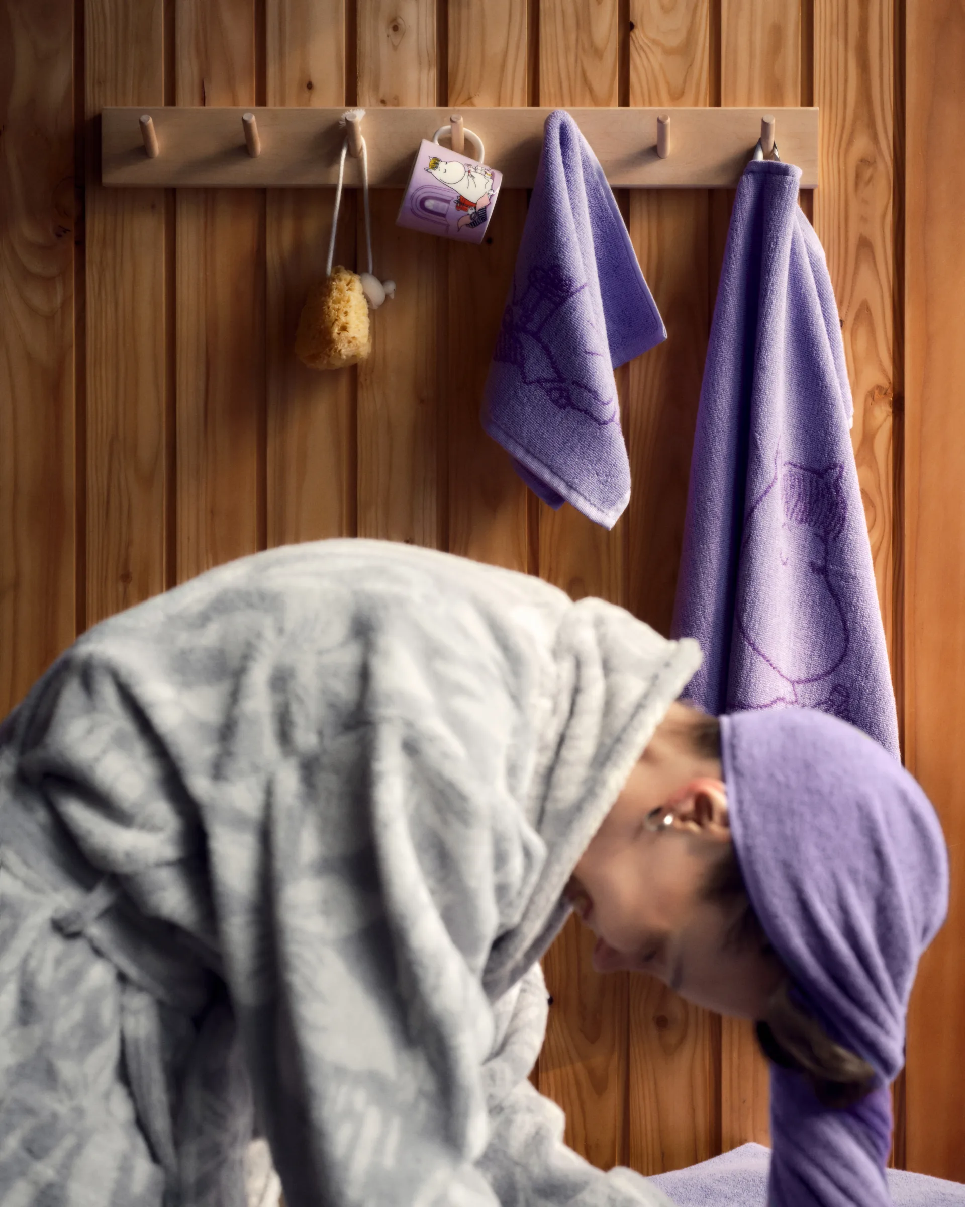 ムーミン バスローブ, Lilja grey, L/XL Moomin Arabia