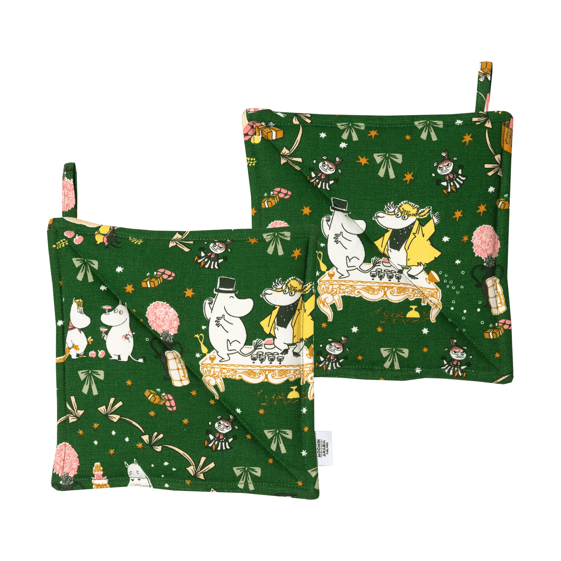 Moomin 鍋つかみ, Kärleksgåva 22x22 cm 2点セット Moomin Arabia