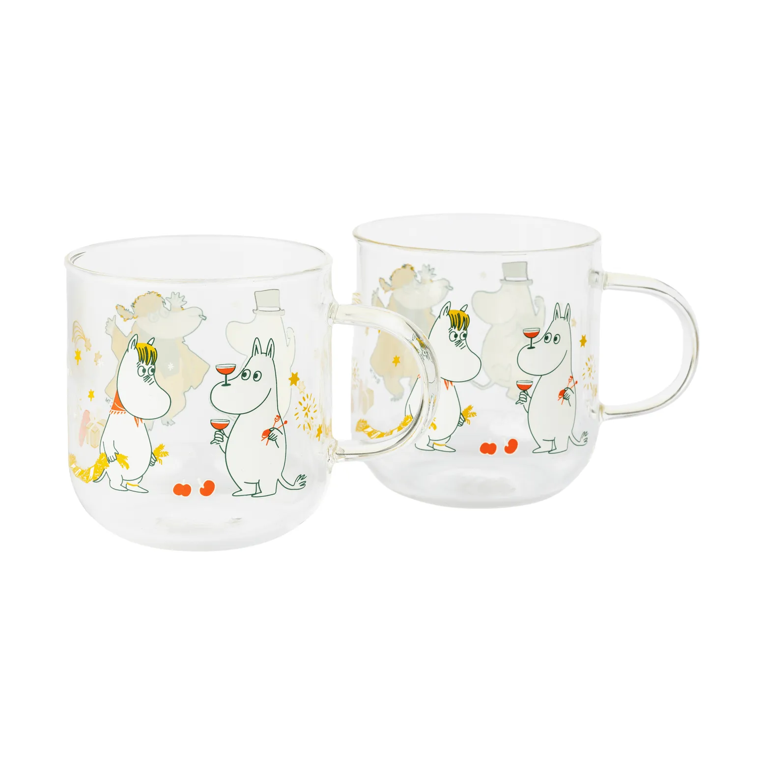 Moomin ガラスマグ, Kärleksgåva 30 cl 2個セット Moomin Arabia