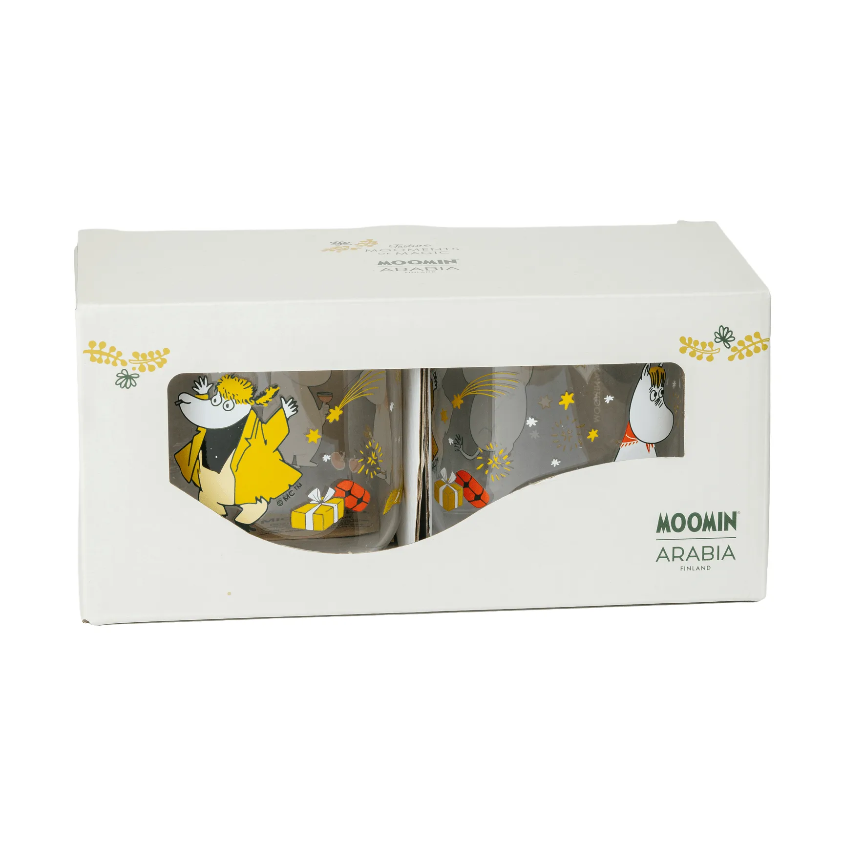 Moomin ガラスマグ, Kärleksgåva 30 cl 2個セット Moomin Arabia