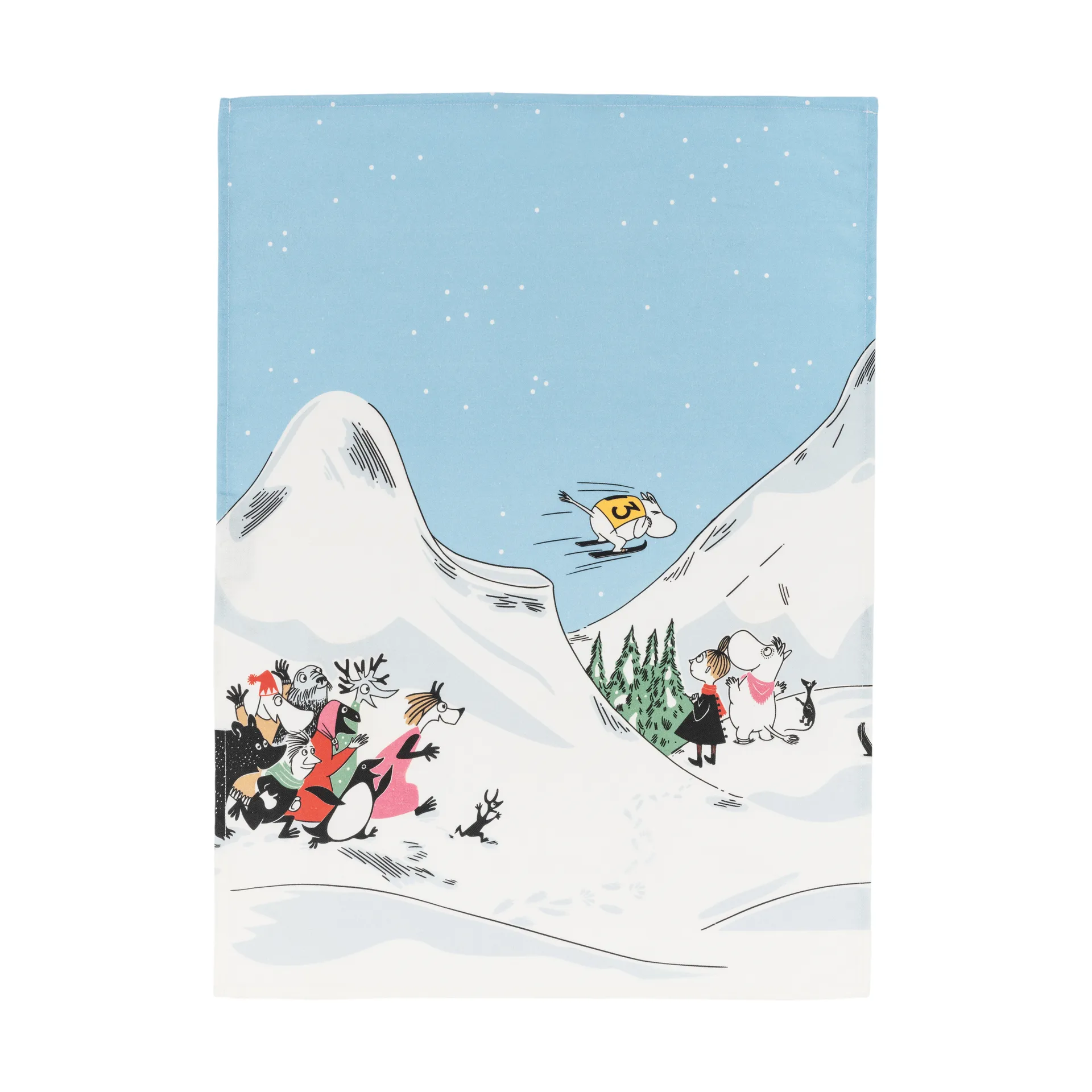 ムーミン キッチンタオル Ski jumping, 50x70 cm Moomin Arabia